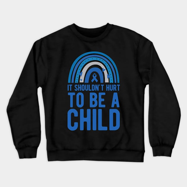 Child Abuse Awareness Crewneck Sweatshirt by Crea8Expressions